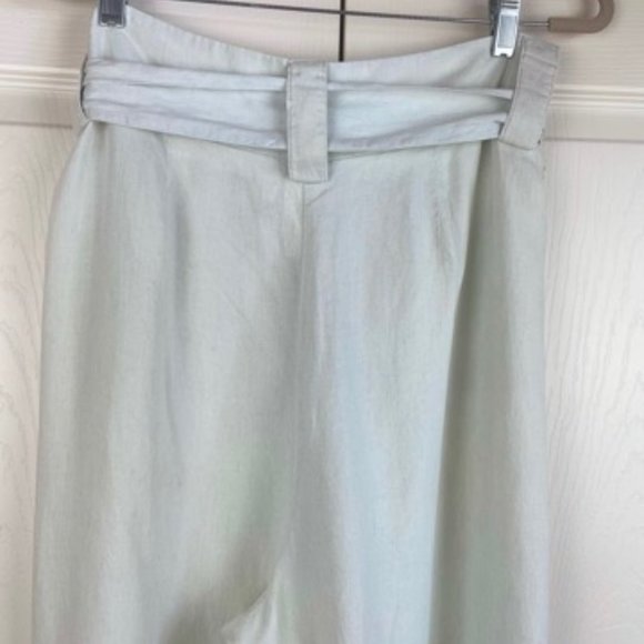 ADY P Pale Chambray  White Wide Leg Pants 16 - Picture 10 of 13
